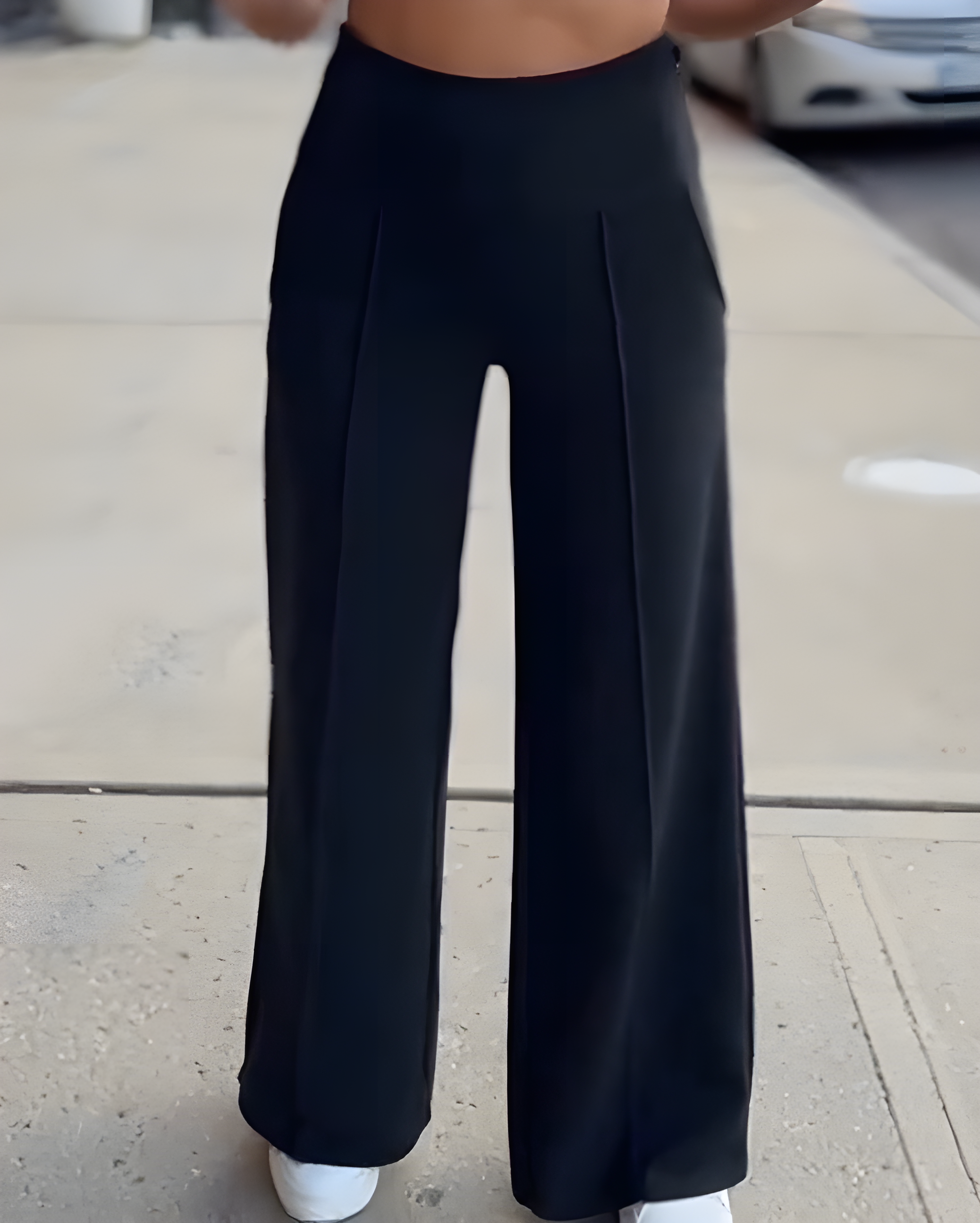 Women's Straight-Leg Loose Casual Pants Black