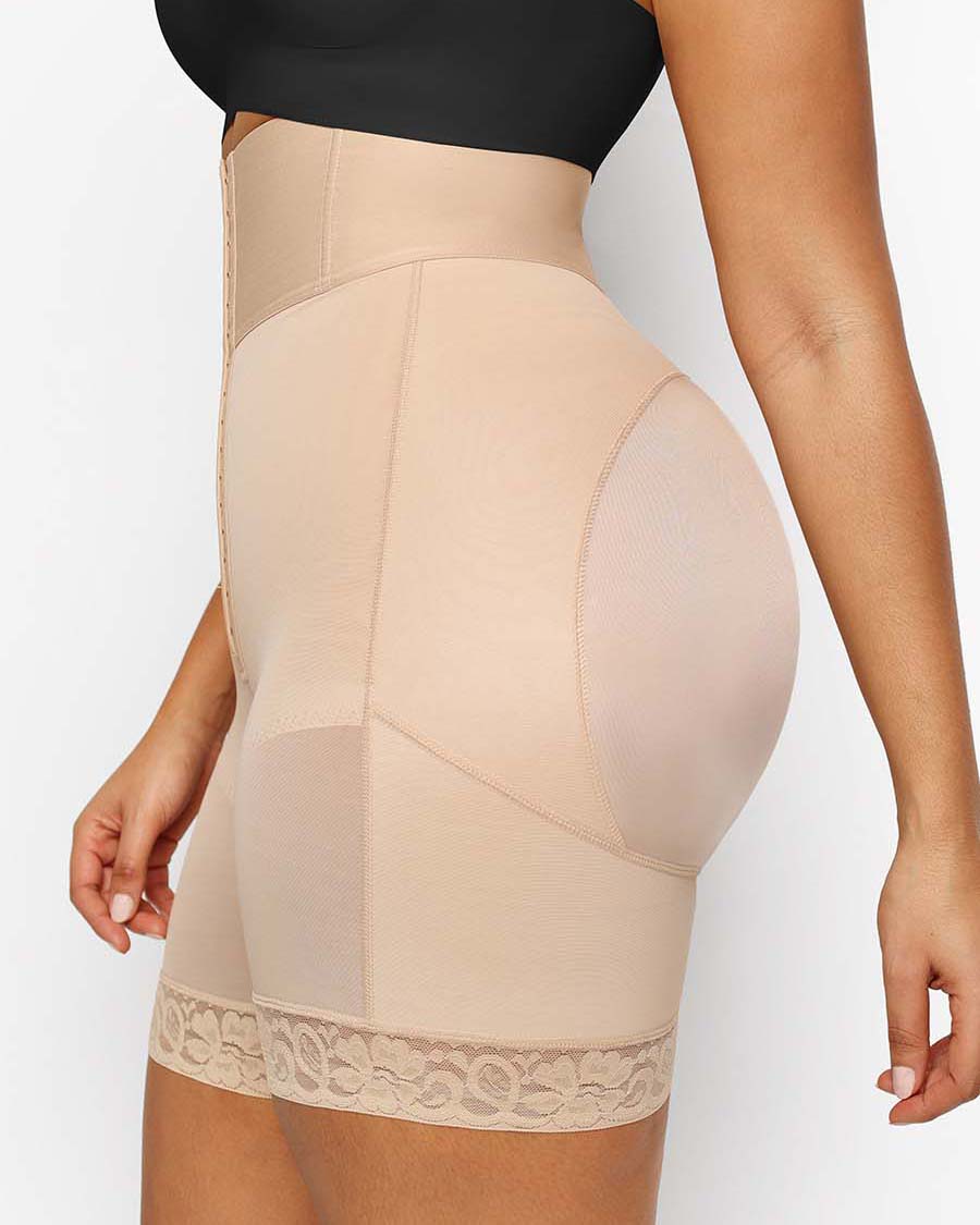 High-waisted Buttoned Shaping Shorts Butt Lifter