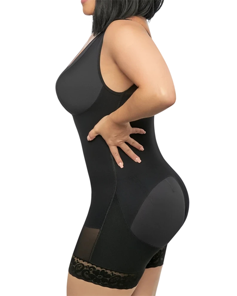Compression Control Abdomen Buttoned Fitness Bodysuit
