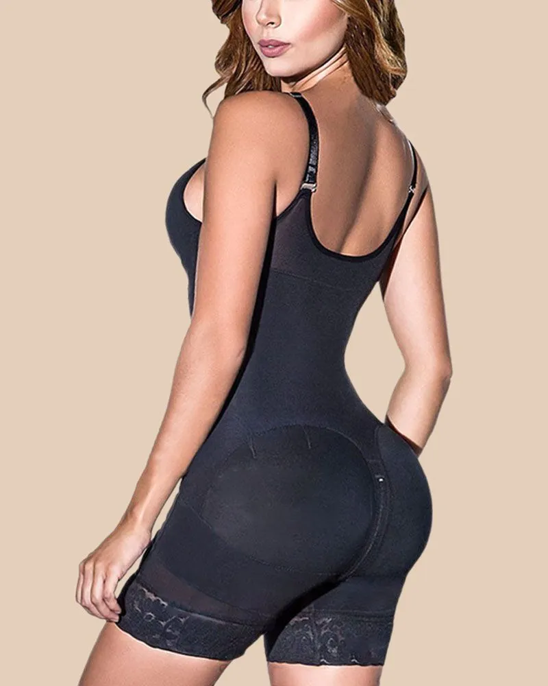 Garment With Thin Straps Hook Closure Waist Slimming Shapewear