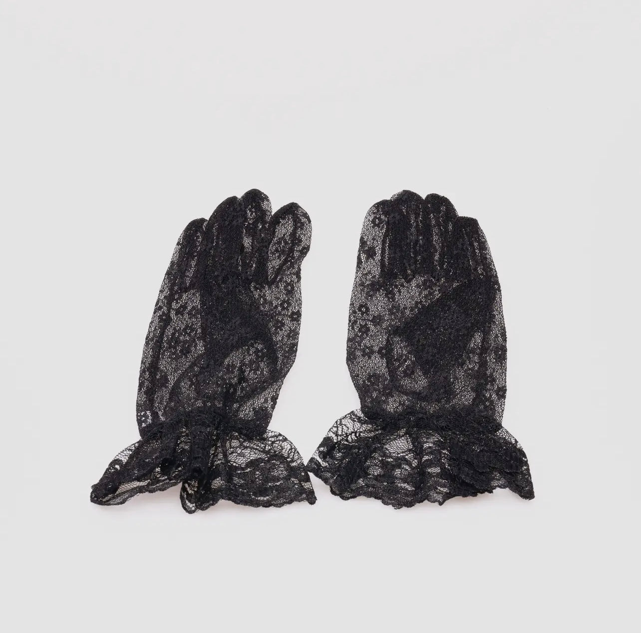 Baddie Black Lace Gloves Black