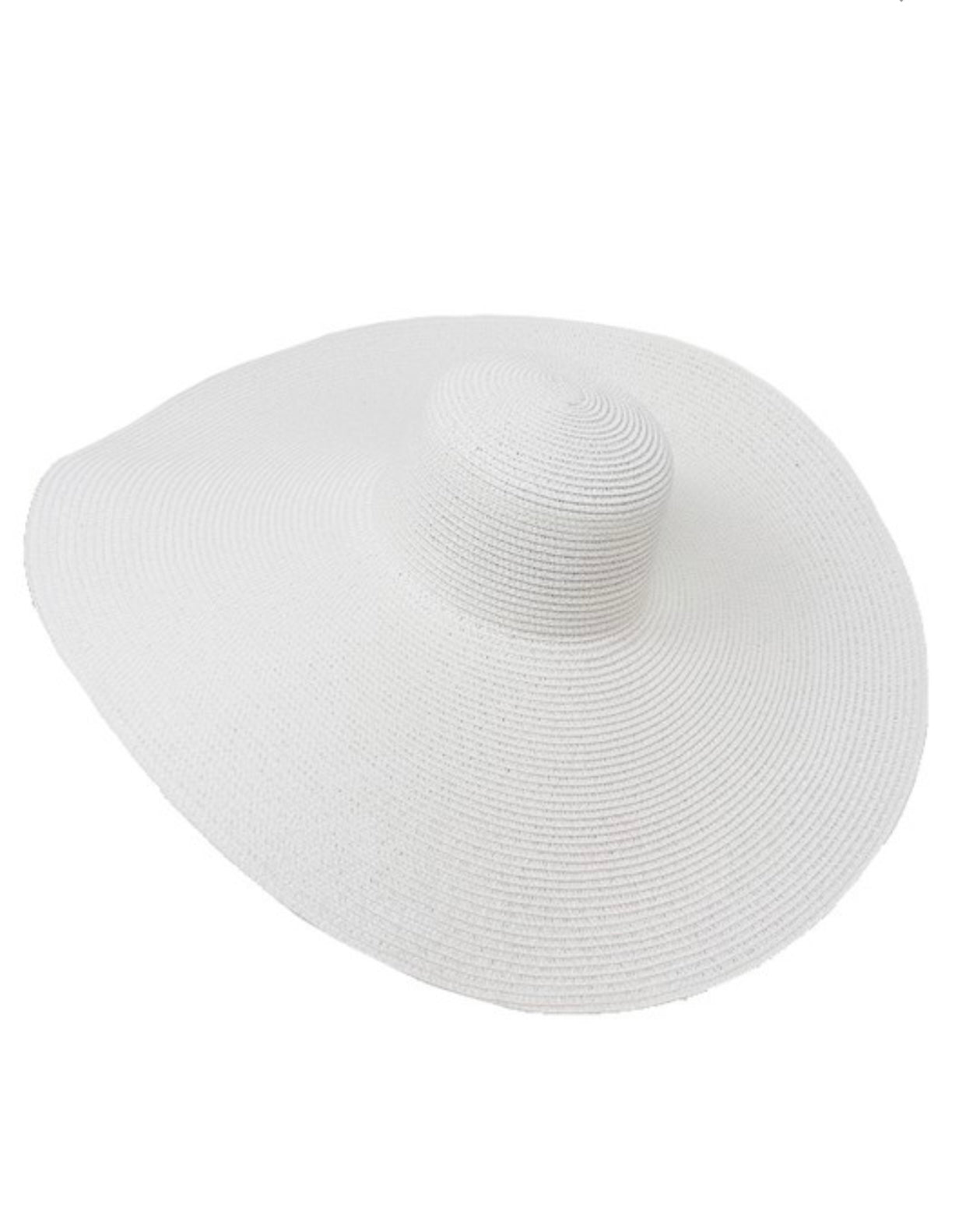 Throw No Shade Baddie Gloss Straw Hat White