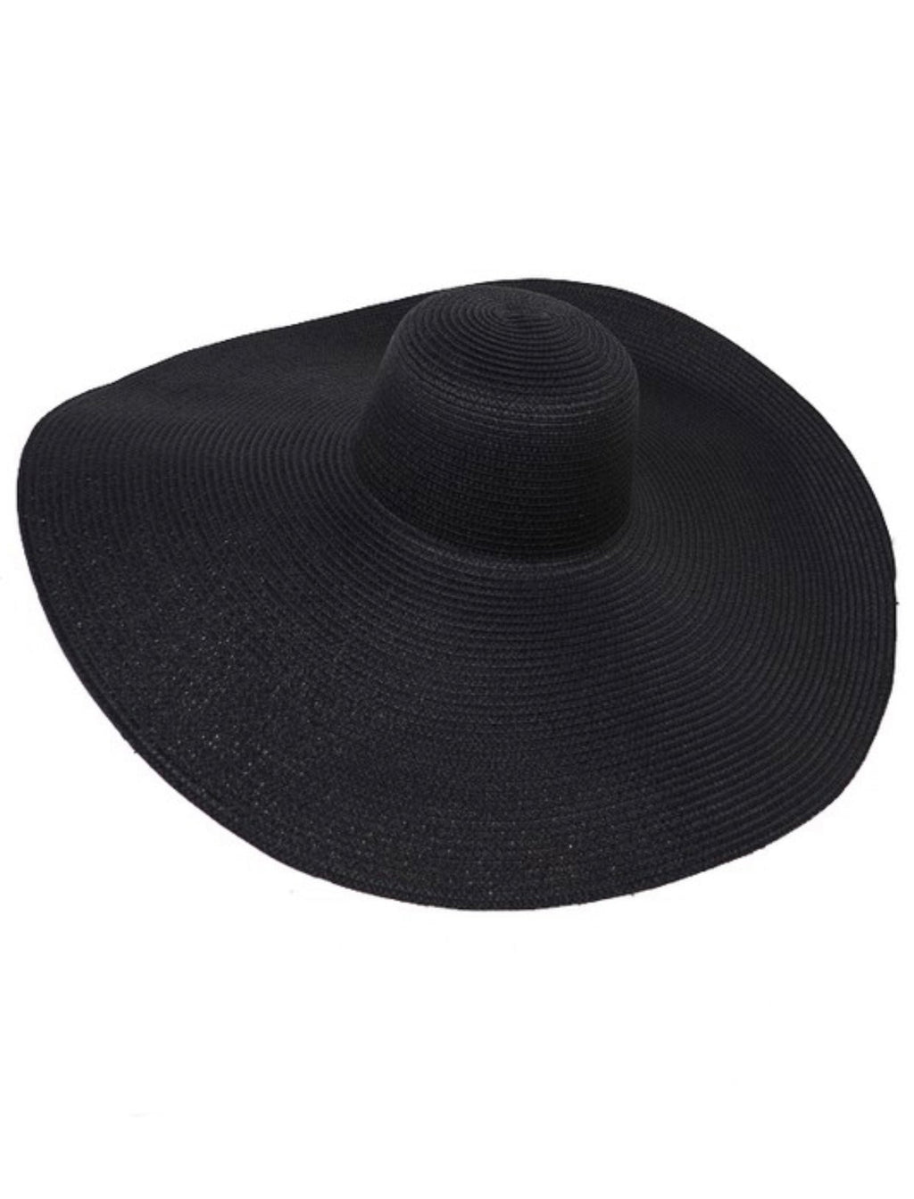 Throw No Shade Baddie Gloss Straw Hat Black