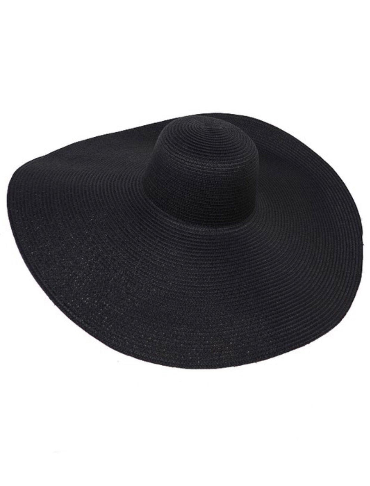 Throw No Shade Baddie Gloss Straw Hat Black