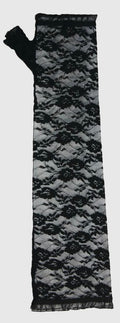 Baddie Fingerless Full Length Lace Gloves Black One size