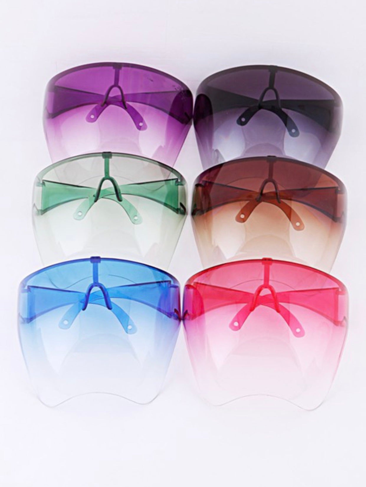 Oversize Bad B Face Shield Sunglasses Black