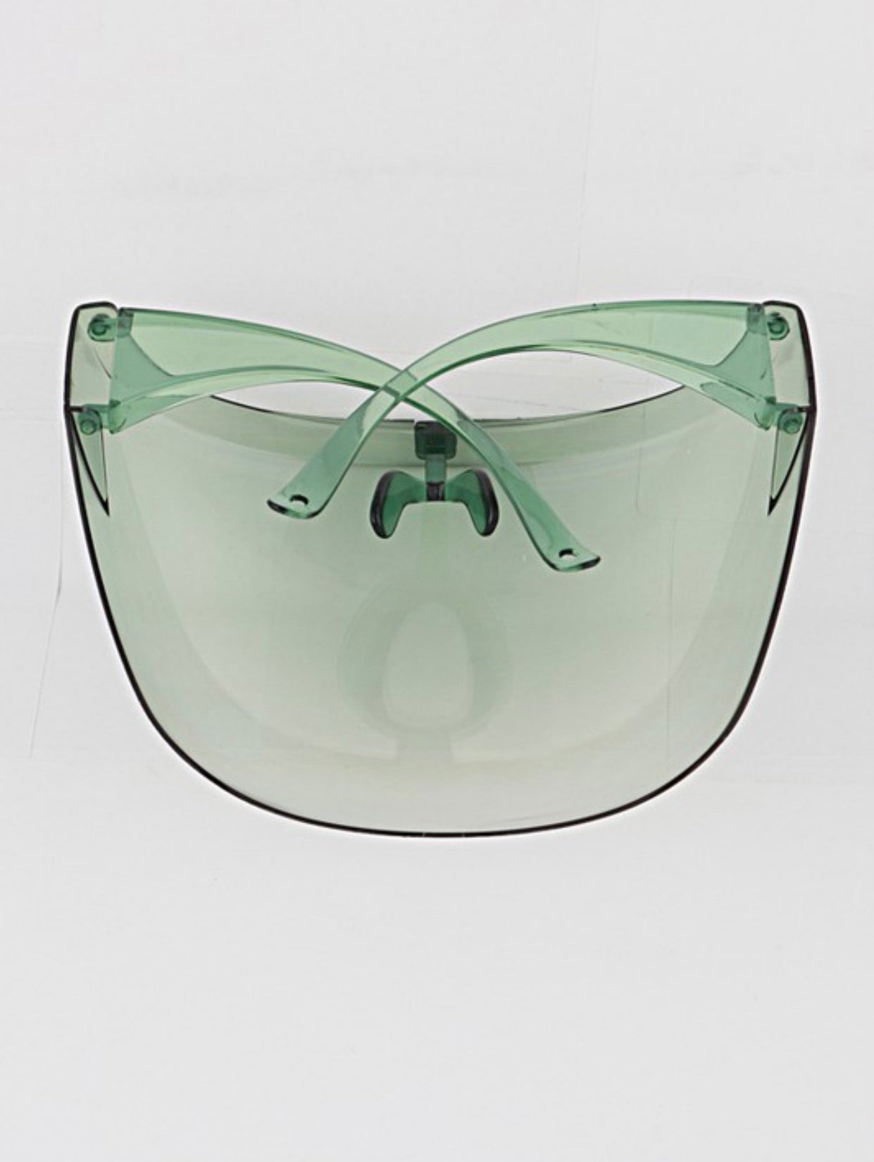 Oversize Bad B Face Shield Sunglasses Green