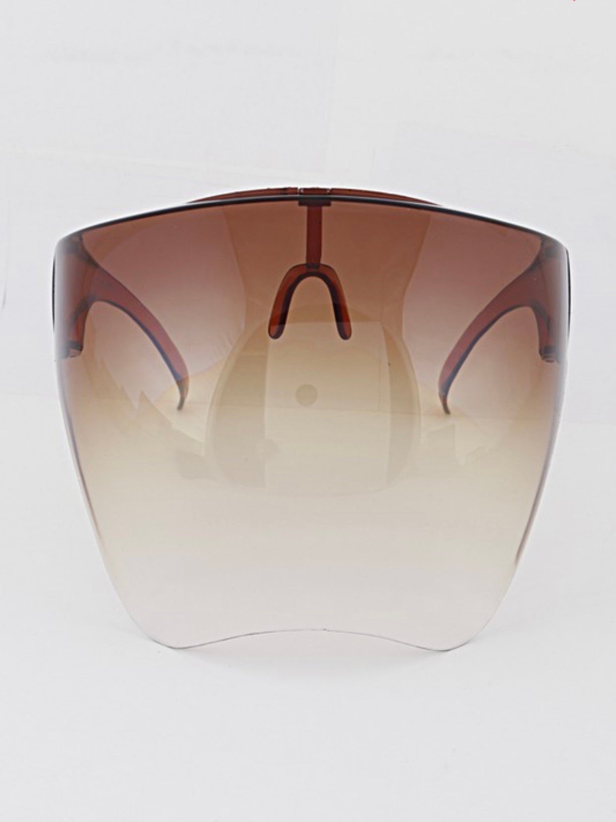 Oversize Bad B Face Shield Sunglasses Brown