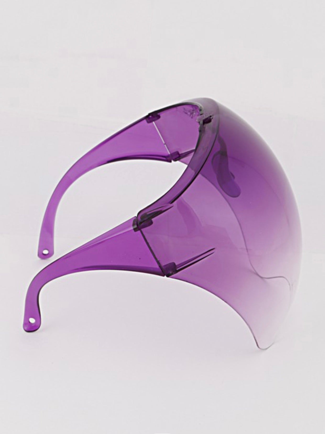 Oversize Bad B Face Shield Sunglasses Purple