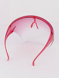 Oversize Bad B Face Shield Sunglasses Red