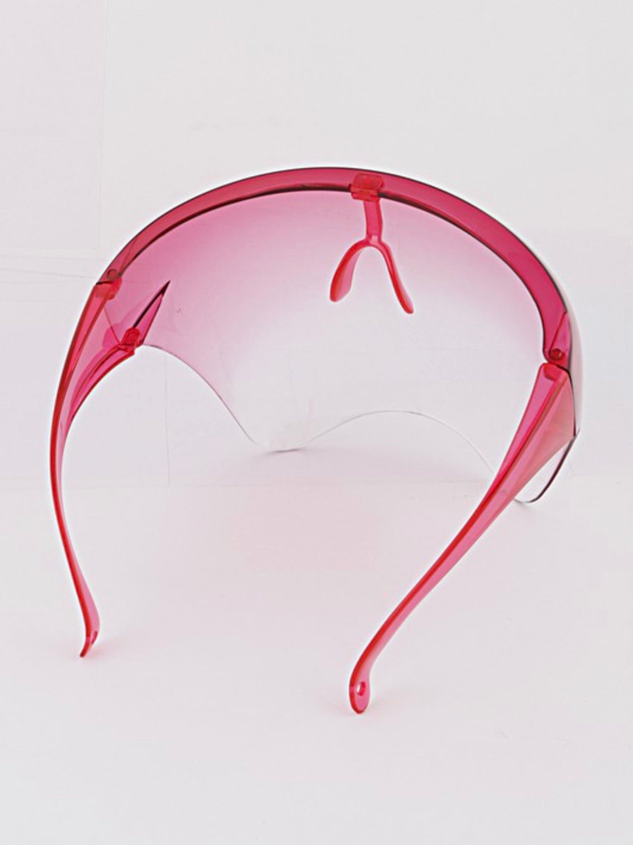 Oversize Bad B Face Shield Sunglasses Red