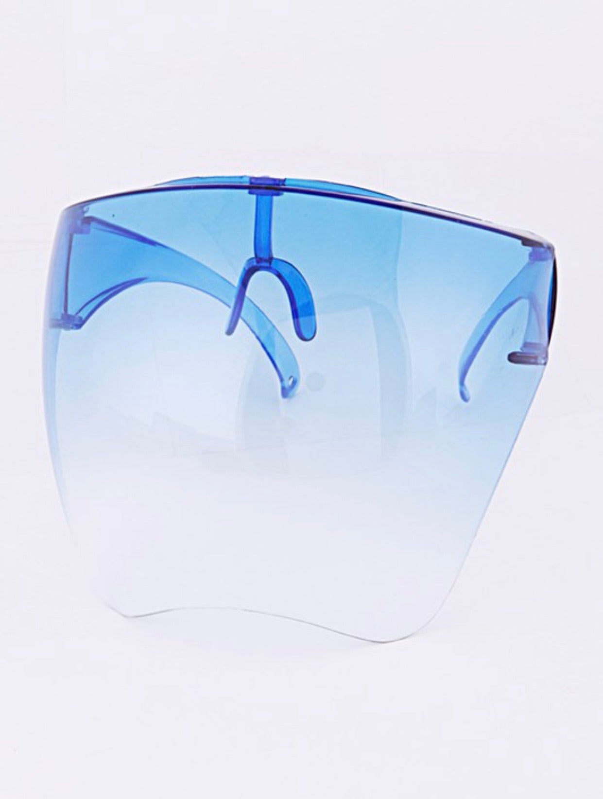 Oversize Bad B Face Shield Sunglasses Blue