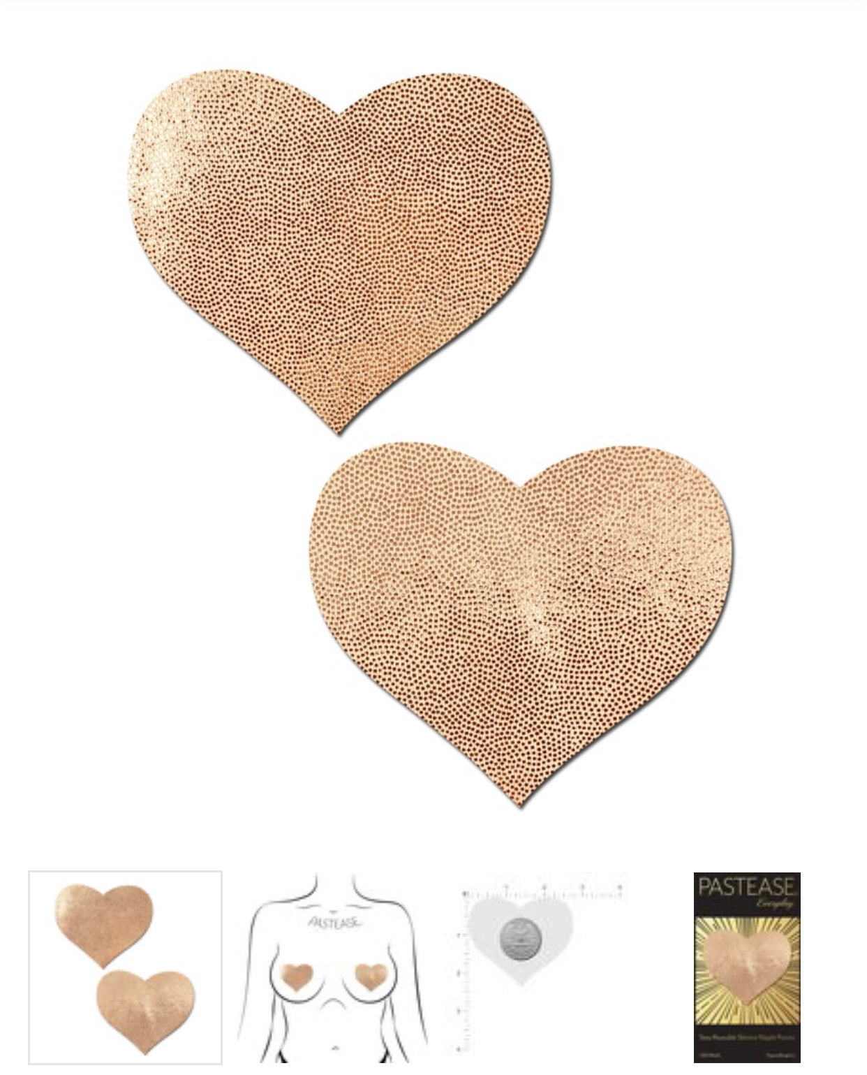 Baddie Rose Gold Reusable Nipple Pasties Gold