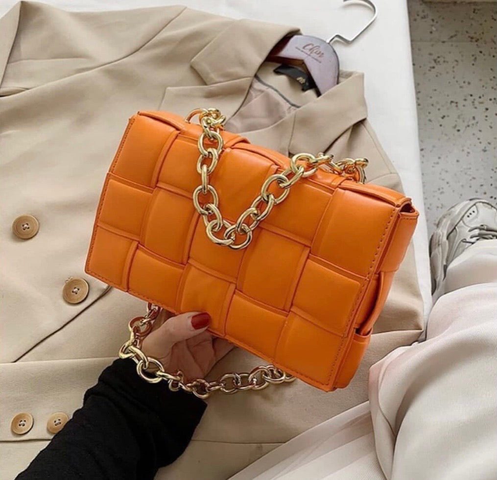 Candy Coated Chain Purse Orange