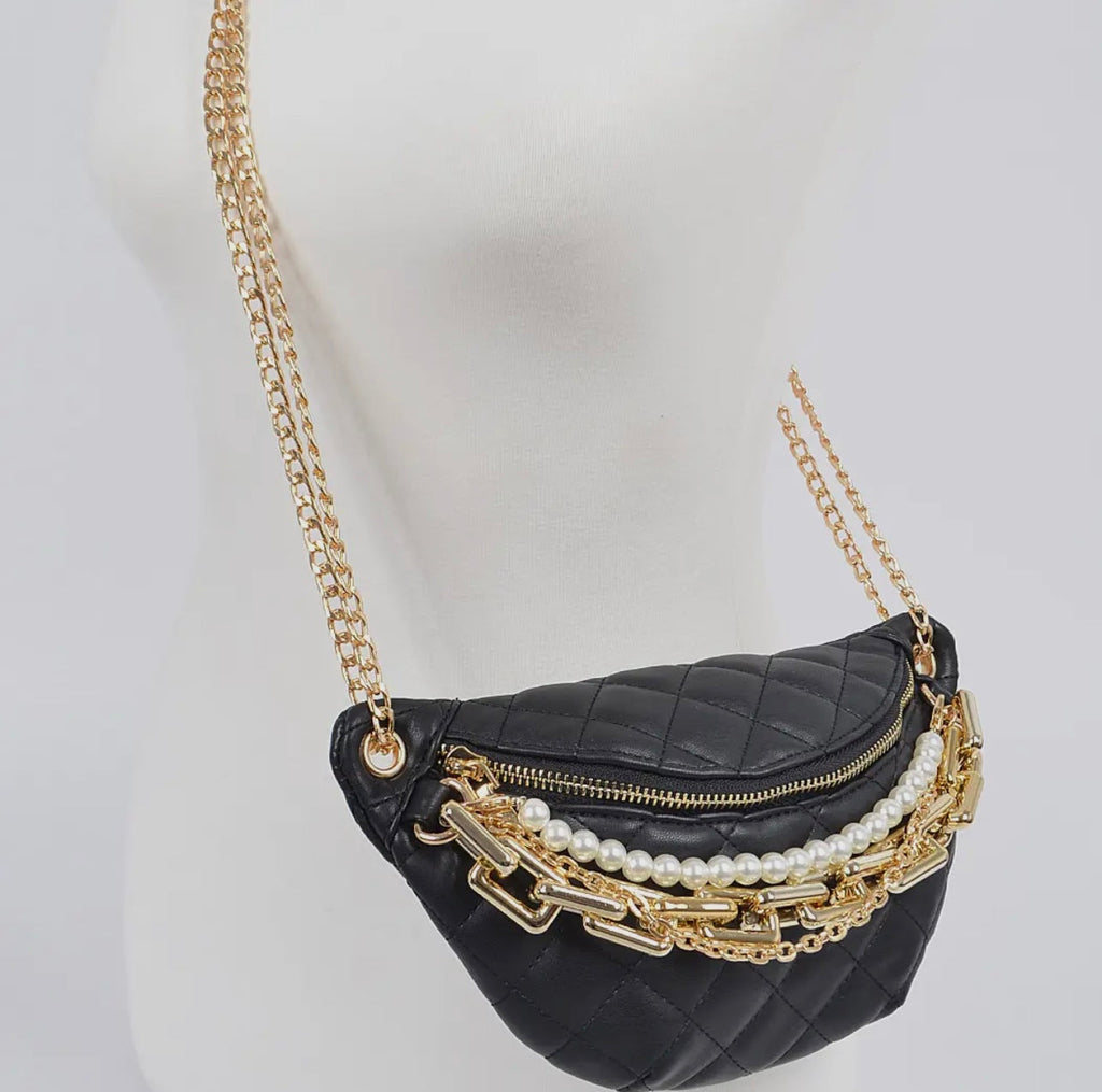 Chain and Pearl Baddie Fanny Pack