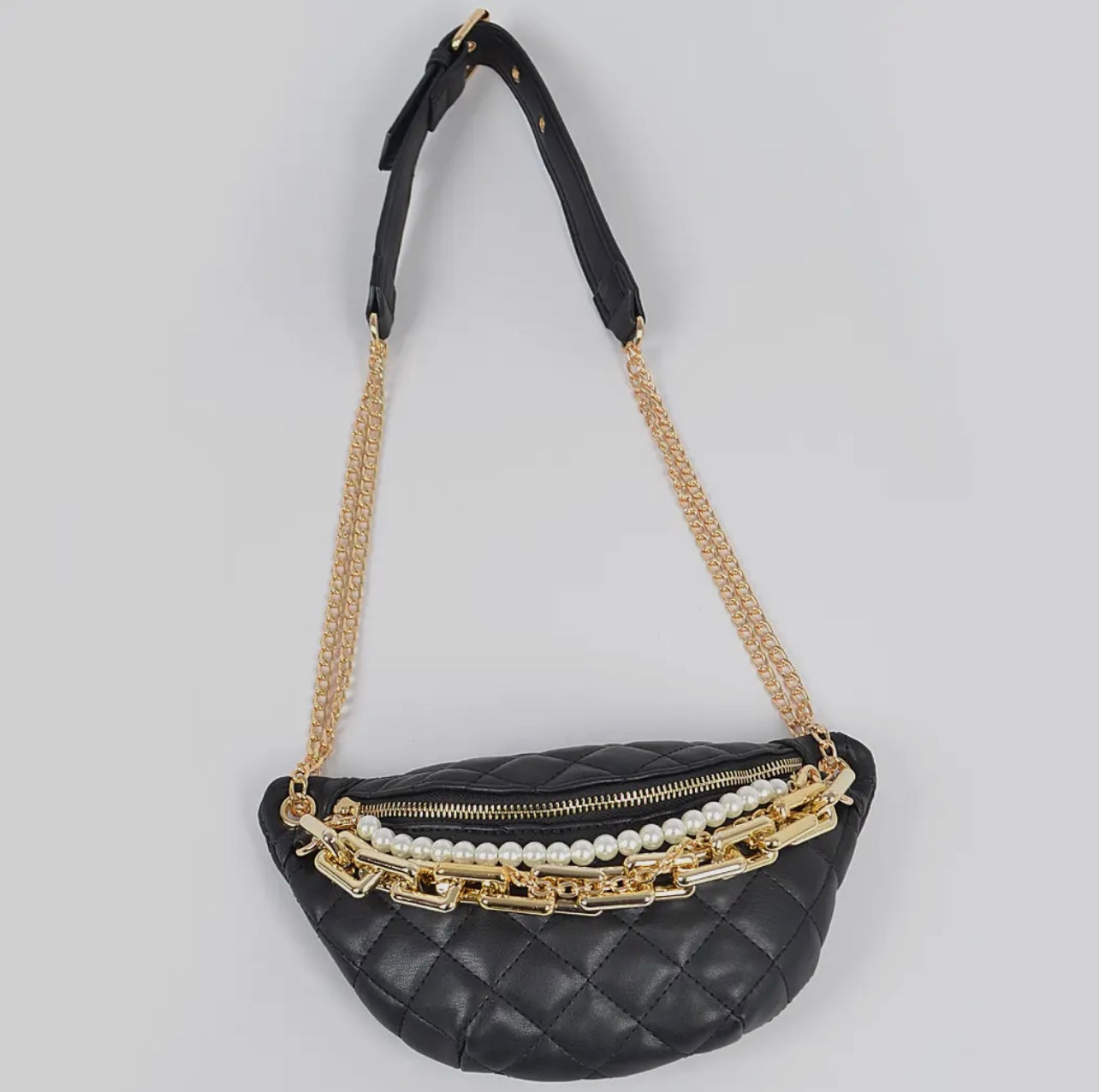 Chain and Pearl Baddie Fanny Pack