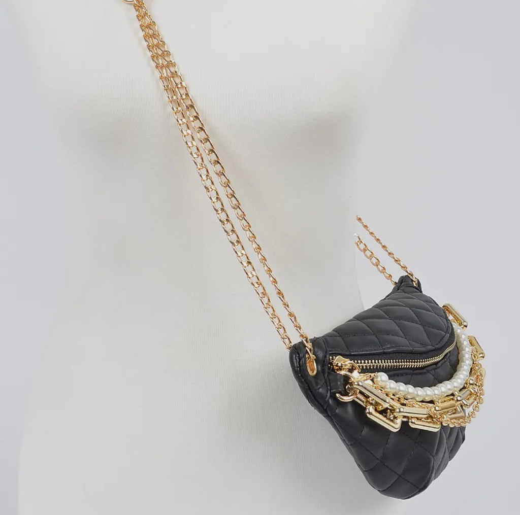 Chain and Pearl Baddie Fanny Pack