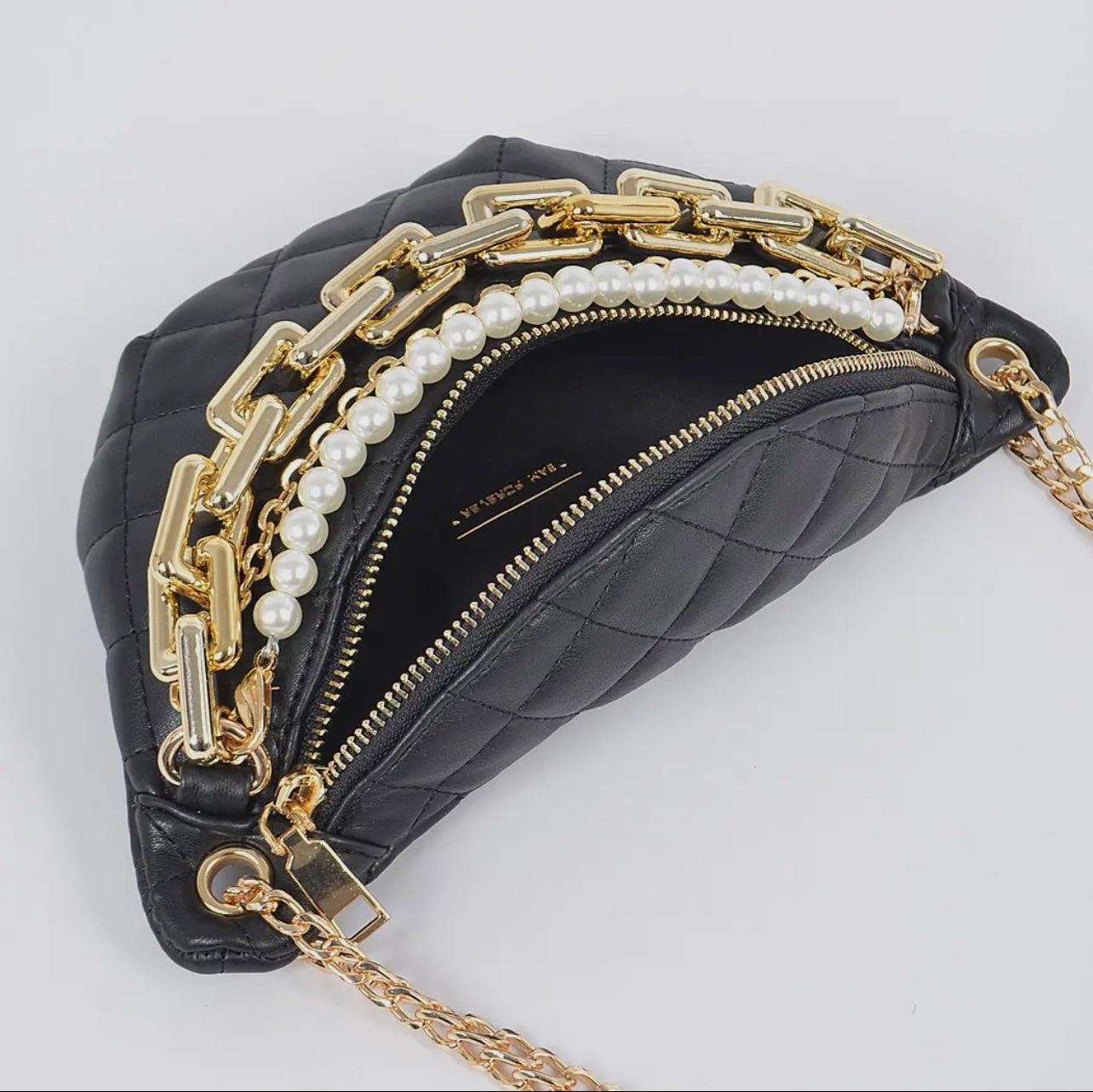 Chain and Pearl Baddie Fanny Pack