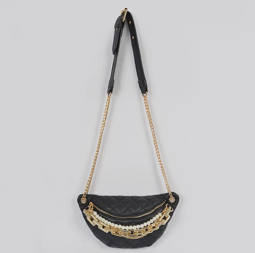 Chain and Pearl Baddie Fanny Pack