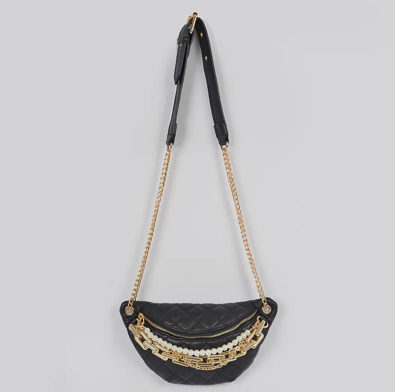 Chain and Pearl Baddie Fanny Pack