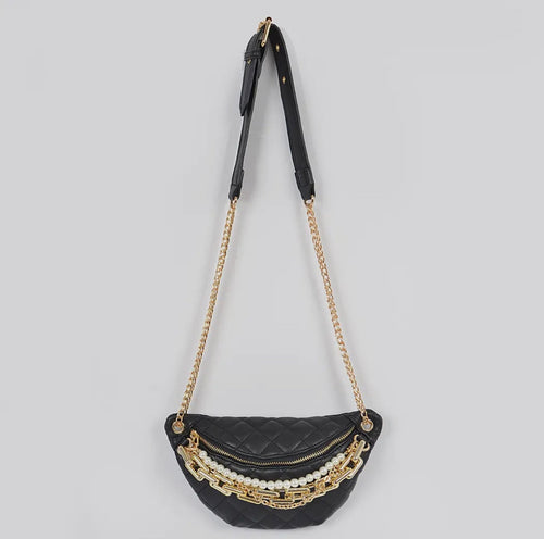 Chain and Pearl Baddie Fanny Pack