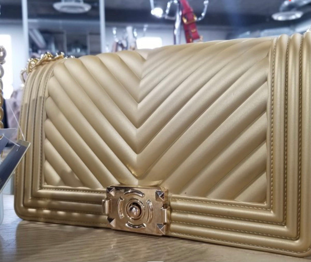 Lux Baddie Chain Purse Gold