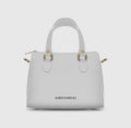 Alviero Rodriguez Italian Leather Baddie Handbag Cream