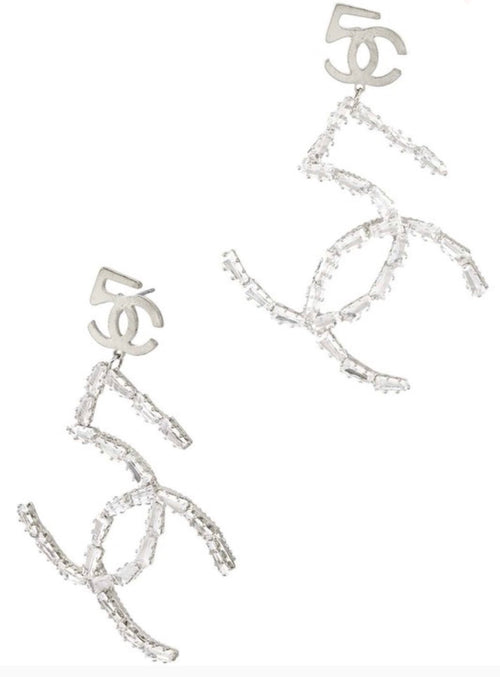 5c Baddie Earrings Silver