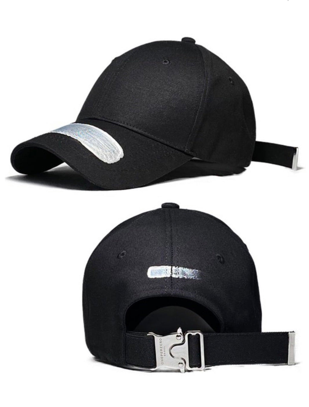 Baddie Brushed Buckled Ball Cap Black