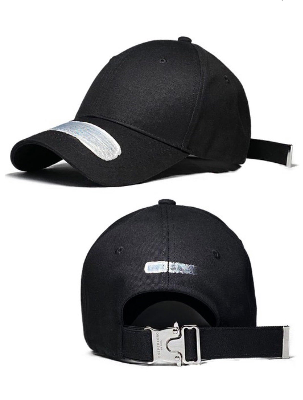 Baddie Brushed Buckled Ball Cap Black