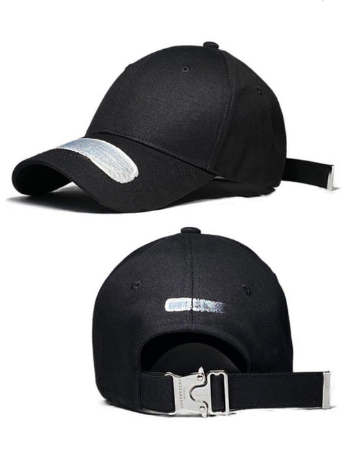 Baddie Brushed Buckled Ball Cap Black