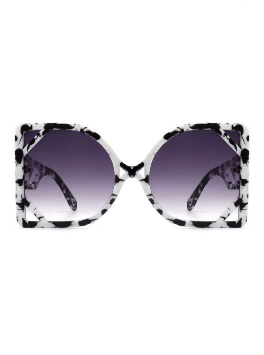 Baddie Princess Square Oversize Glasses