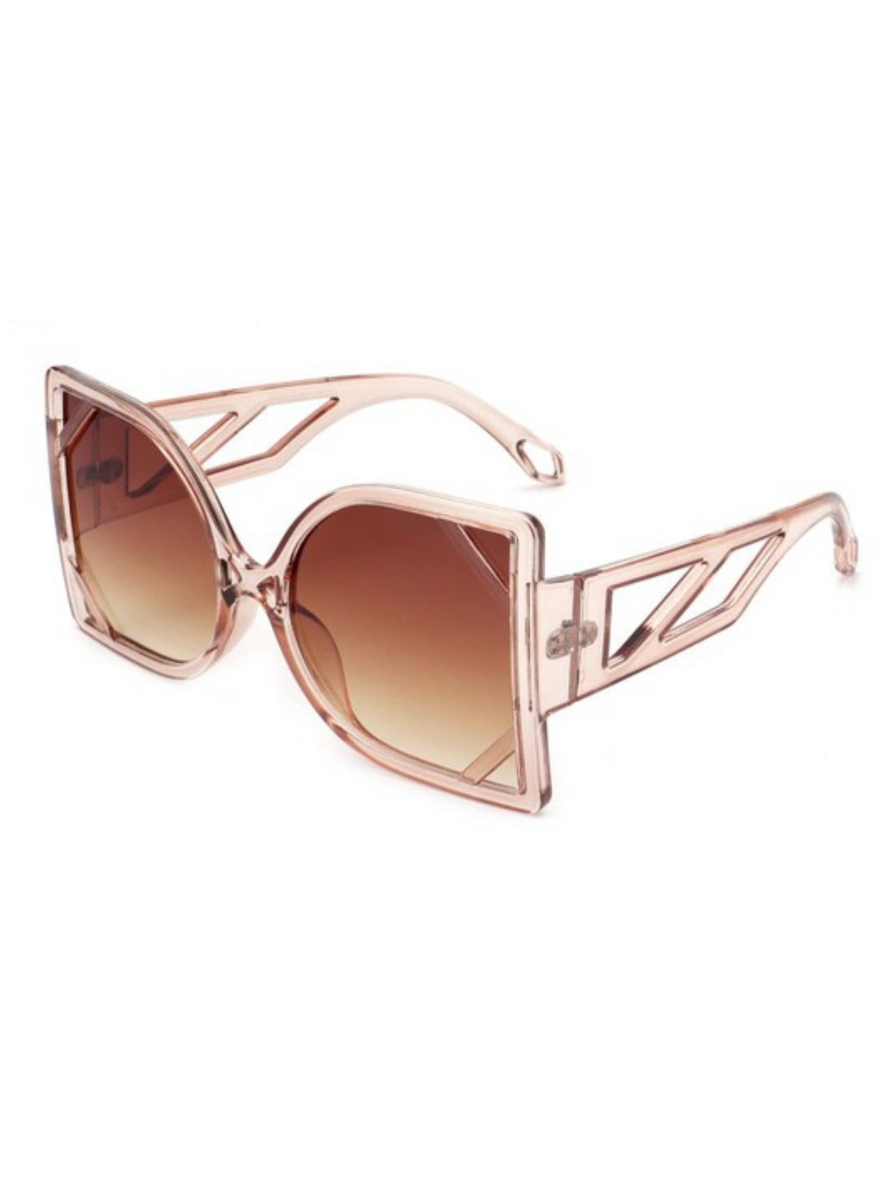 Baddie Princess Square Oversize Glasses Pink