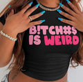 B!Tch#$ Weird Baddie Shirt With Purse Set Black