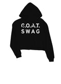 Greatest Of All Time SWAG Crop Hoodie Black