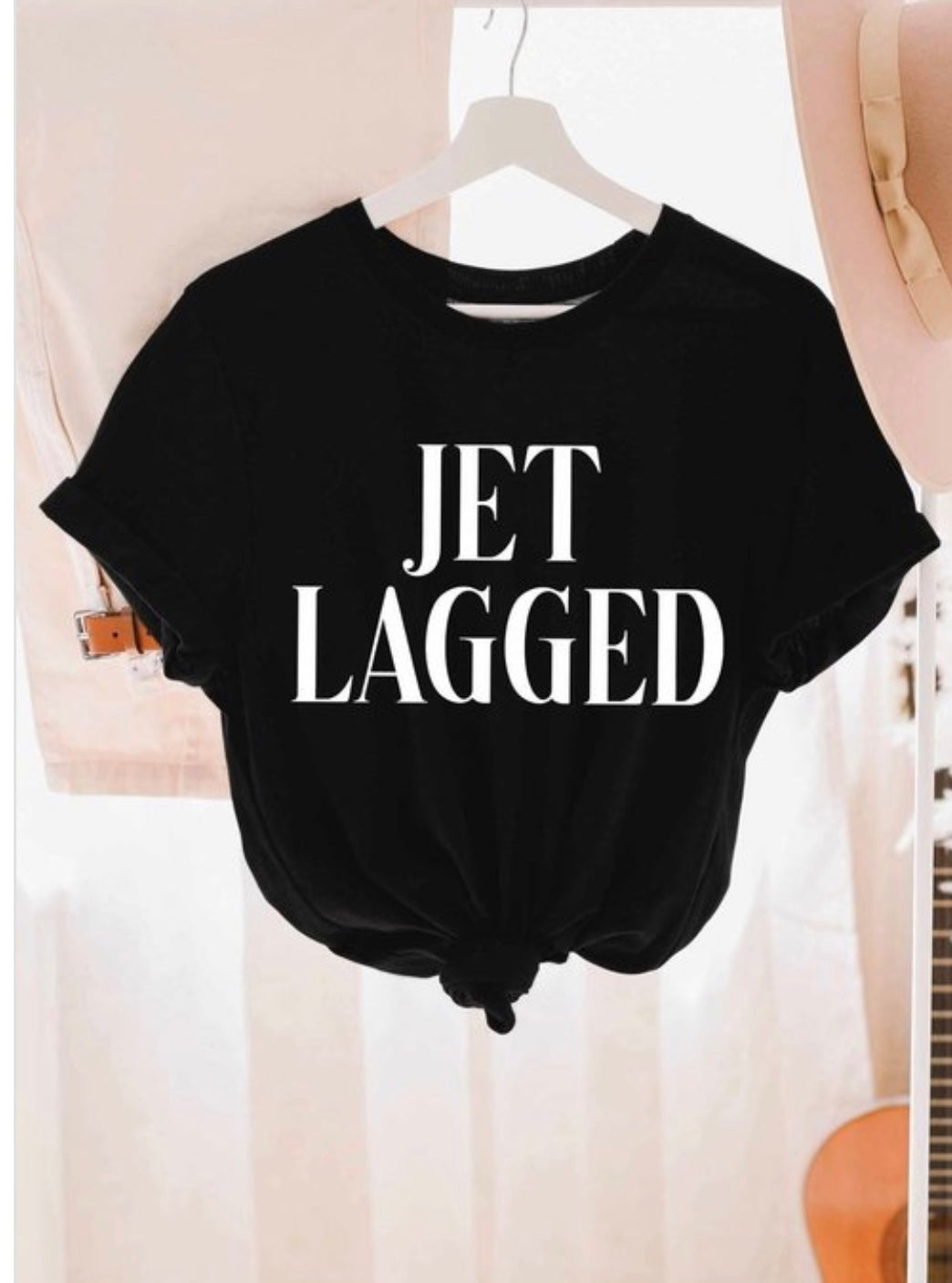 Jet Lagged Baddie Shirt Black
