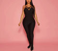 Ms. Fonda Baddie Fitness Jumpsuit Black Medium