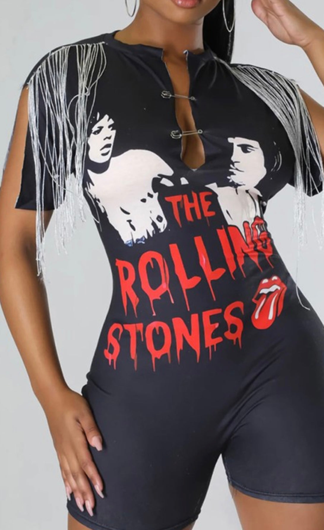 The Rolling Stones Baddie Jumpsuit Black