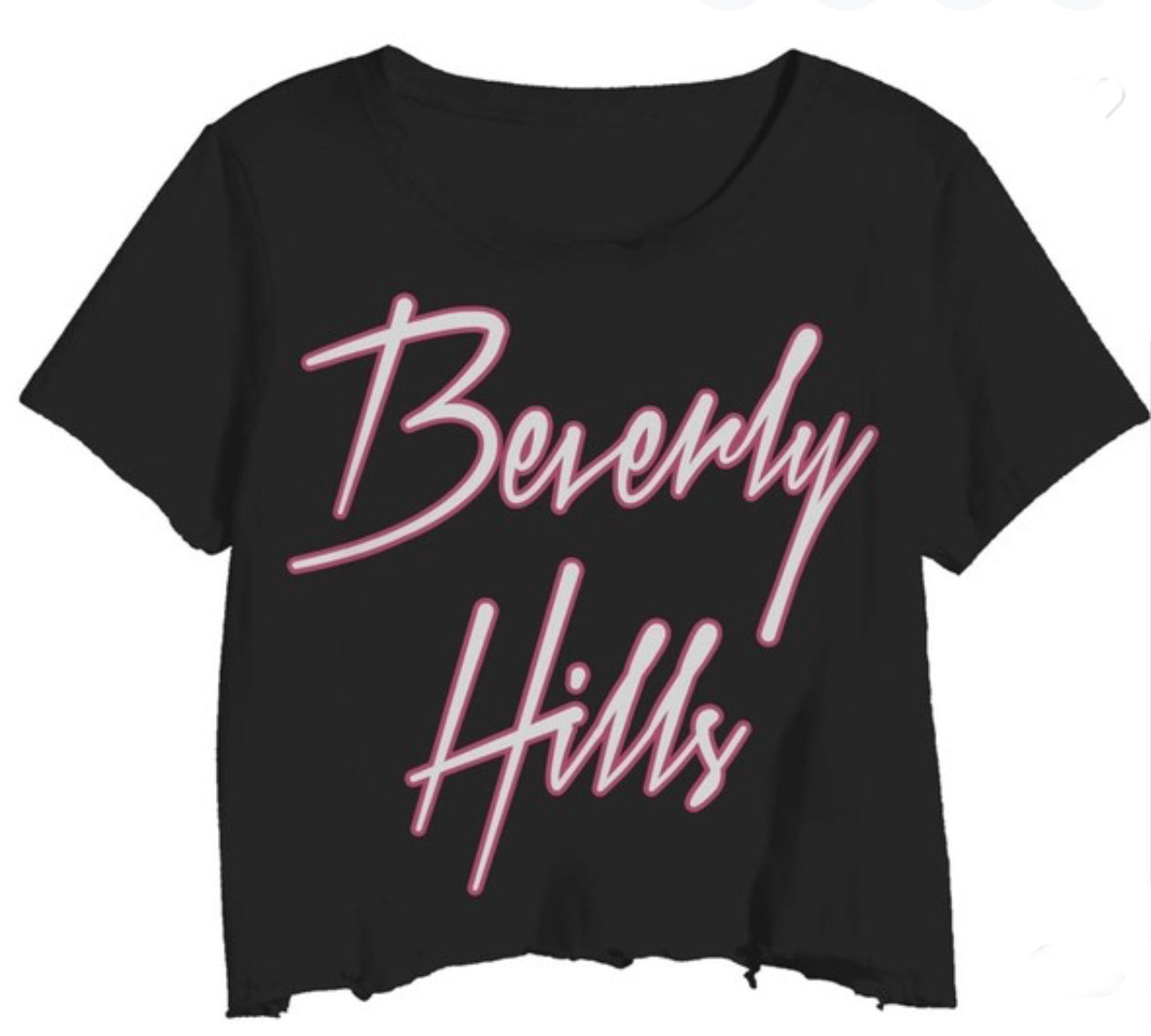 Beverly Hills Baddie Crop Top Black