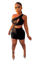 See You Looking Sleeveless One Shoulder Bodycon Dress Xtra Xtra Baddie
