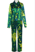 Queen of Satin Baddie Set Green