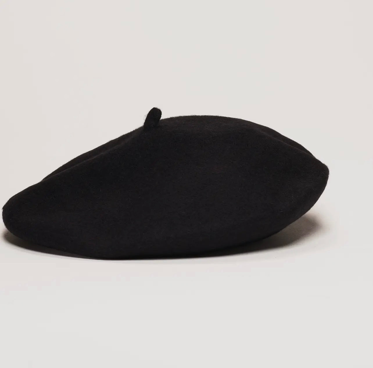 Baddie French Wool Beret Black