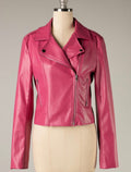 Roseus Baddie Leather Jacket Hot Pink