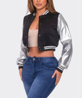 That Girl Baddie Varsity Jacket Black