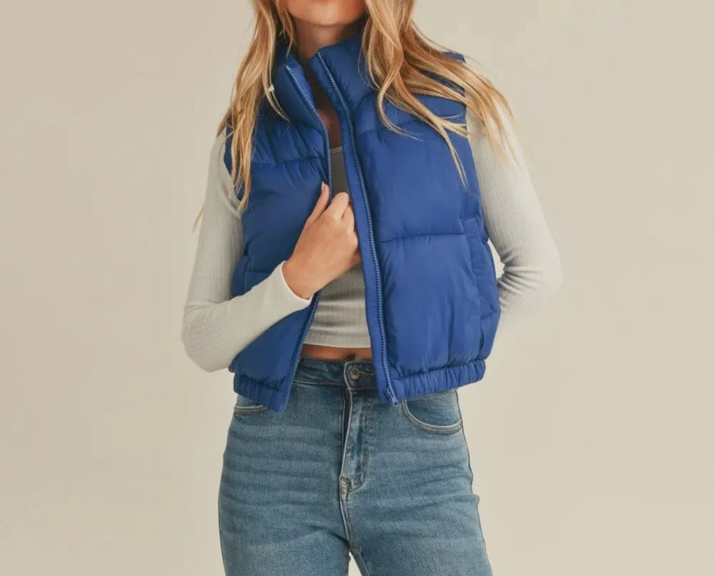 Debbie Down Baddie Vest Blue