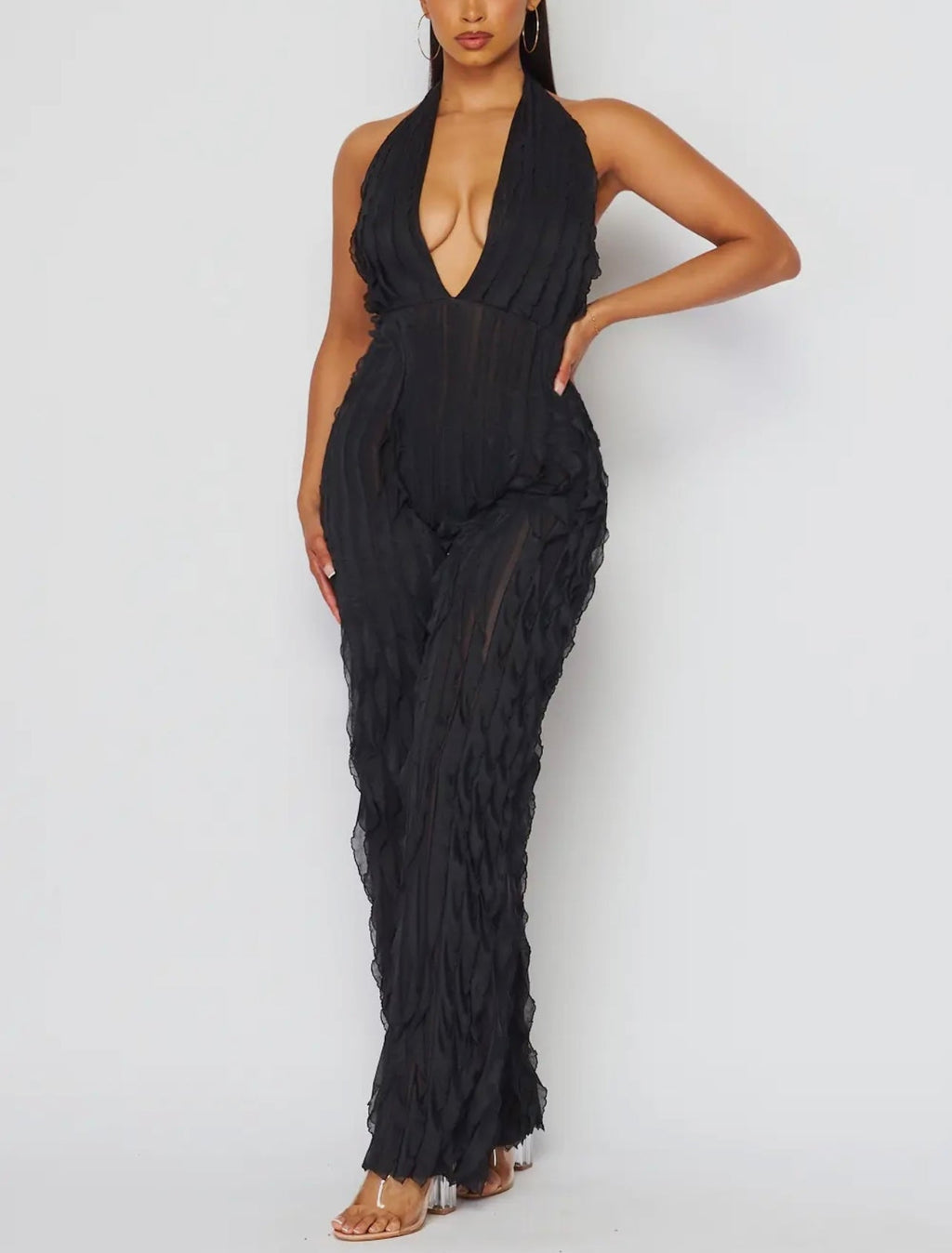 All Ruffled Up Baddie Jumpsuit