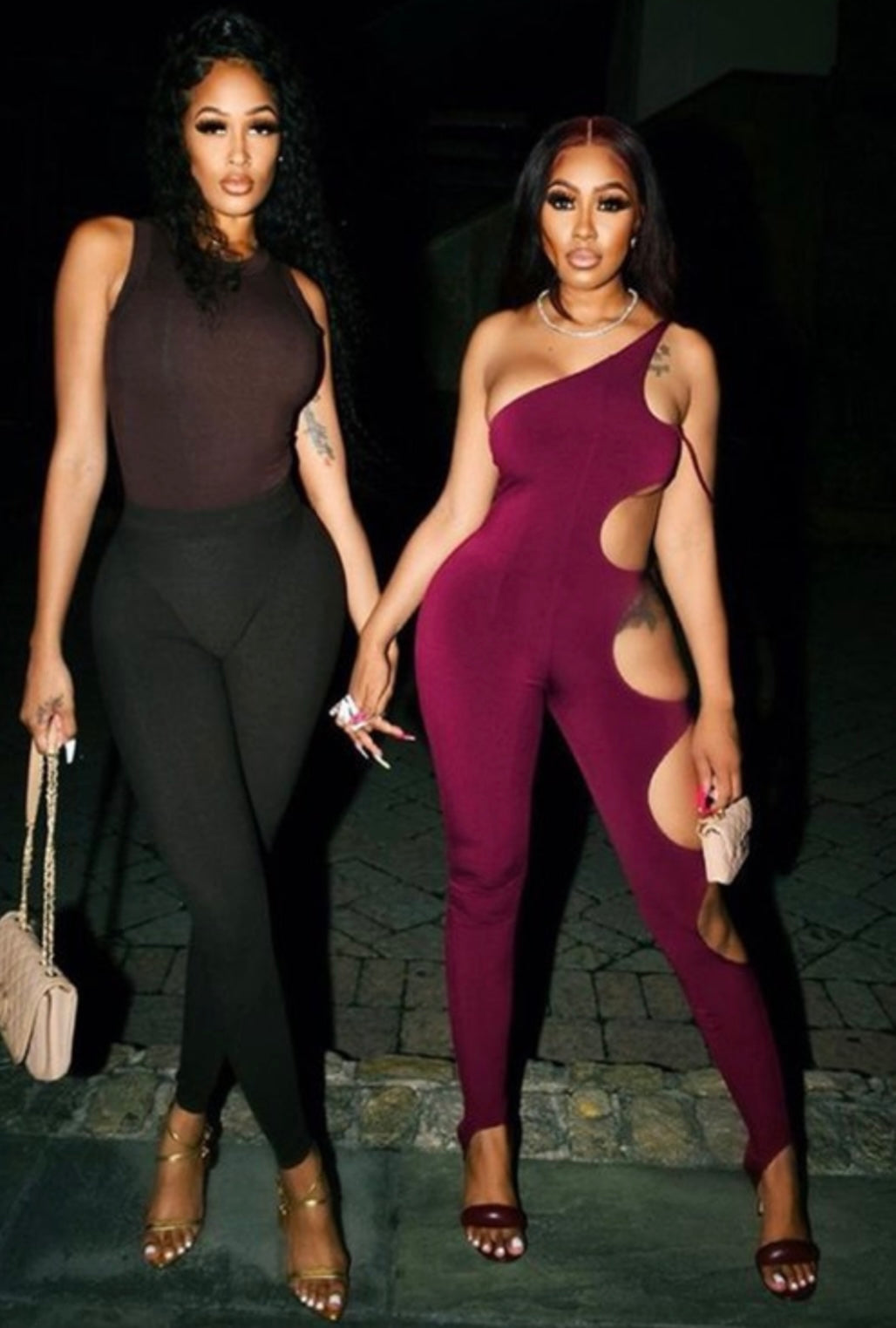 Lex Baddie Jumpsuit Burgundy