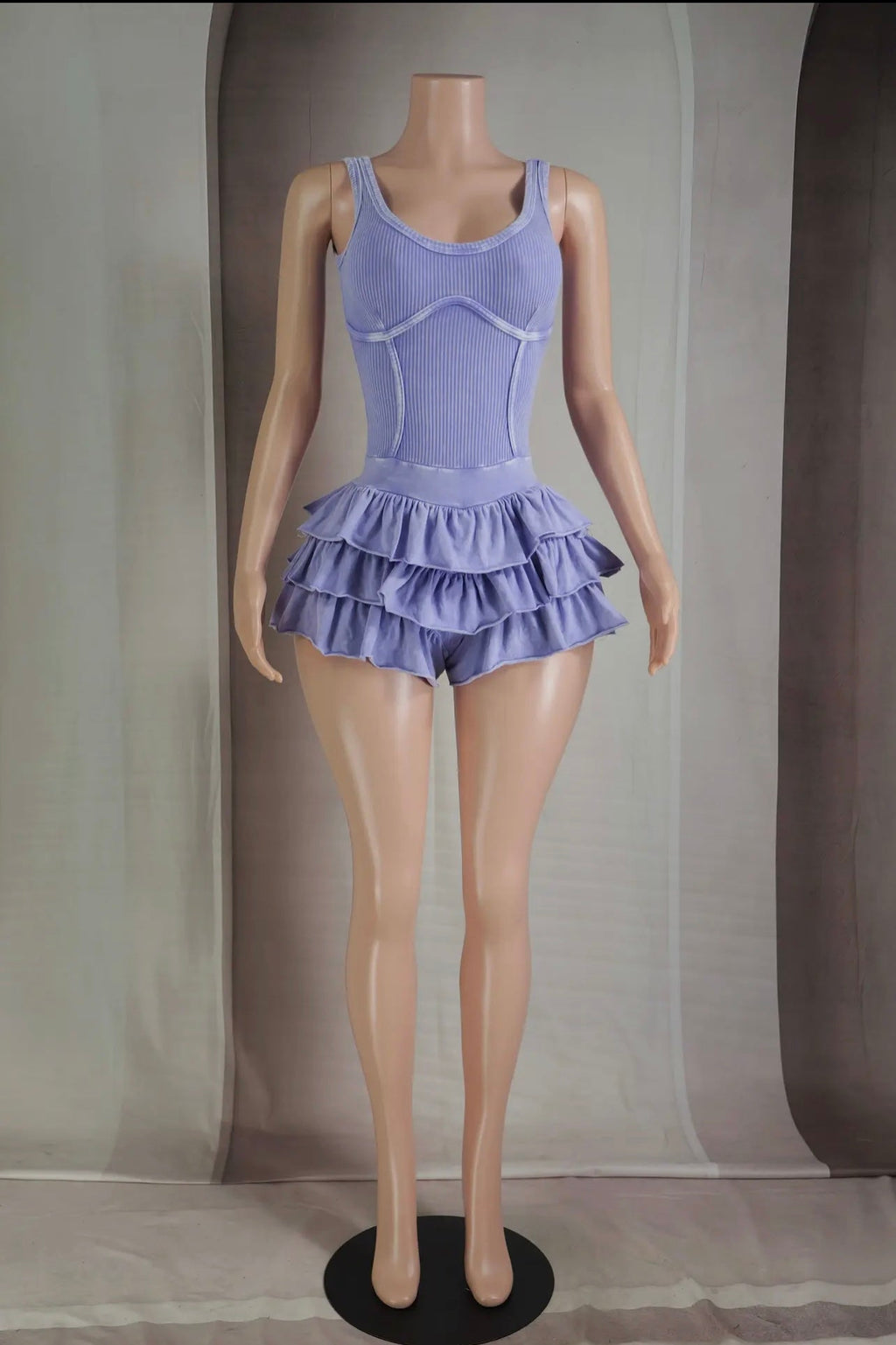 Delilah Baddie Romper Lilac