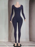 Purple Rain Baddie Jumpsuit Dark Violet