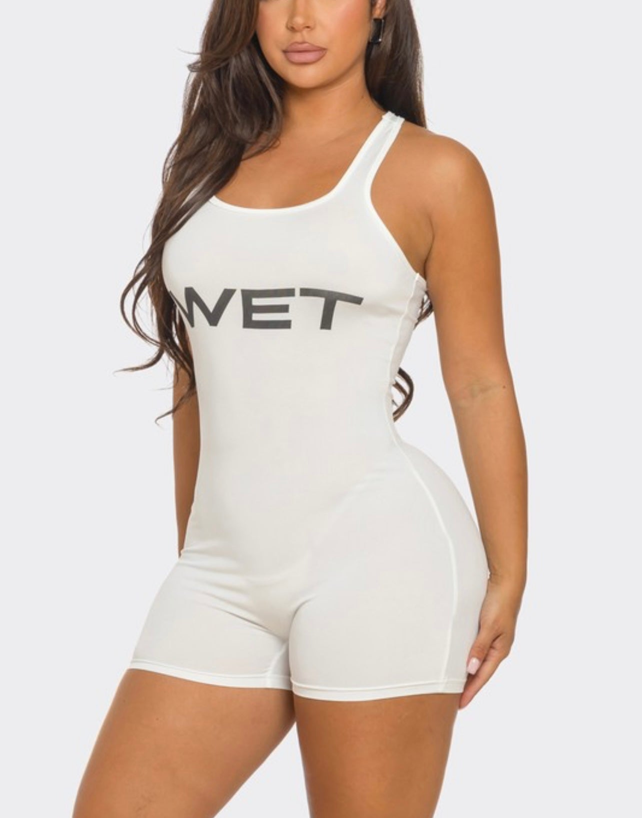 WET Baddie Romper Cream
